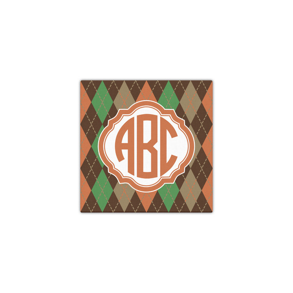 Brown Argyle 12x12 - Canvas Print - Front View
