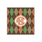 Brown Argyle Wood Print - 12x12 (Personalized)