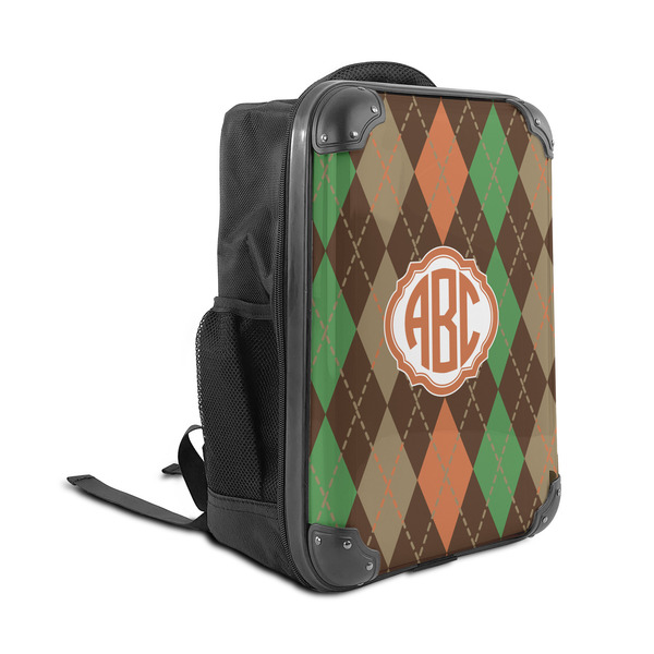 Brown Argyle 15" Backpack - ANGLE VIEW