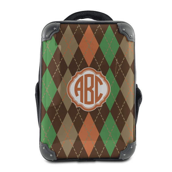 Custom Brown Argyle 15" Hard Shell Backpack (Personalized)