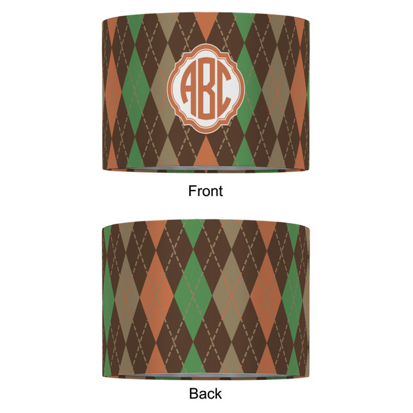 Brown Argyle 16" Drum Lampshade - APPROVAL (Fabric)