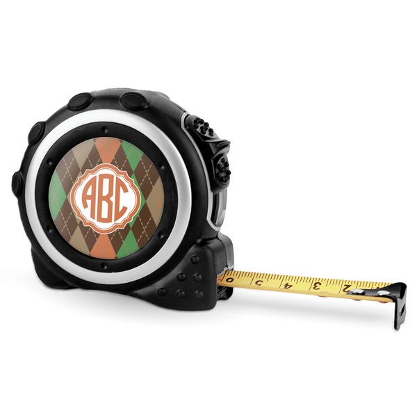Custom Brown Argyle Tape Measure - 16 Ft (Personalized)