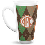 Brown Argyle Latte Mug (Personalized)