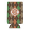 Brown Argyle 16oz Can Sleeve - FRONT (flat)