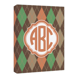 Brown Argyle Canvas Print - 16x20 (Personalized)