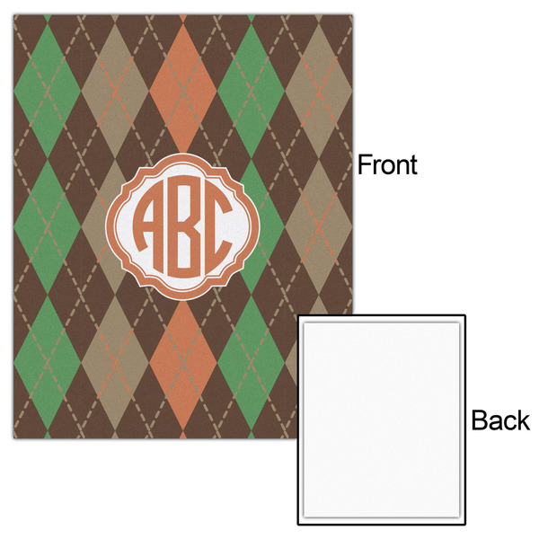 Brown Argyle 16x20 - Matte Poster - Front & Back
