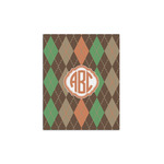 Brown Argyle Poster - Multiple Sizes (Personalized)