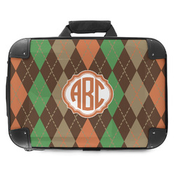 Brown Argyle Hard Shell Briefcase (Personalized)