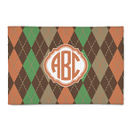 Brown Argyle Patio Rug (Personalized)