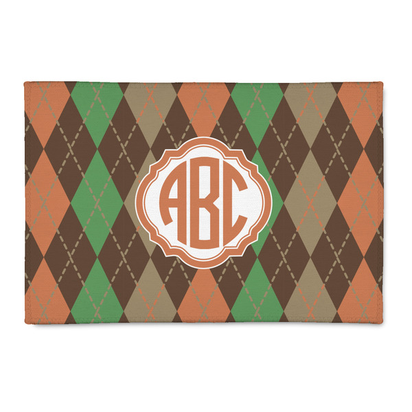 Custom Brown Argyle Patio Rug (Personalized)