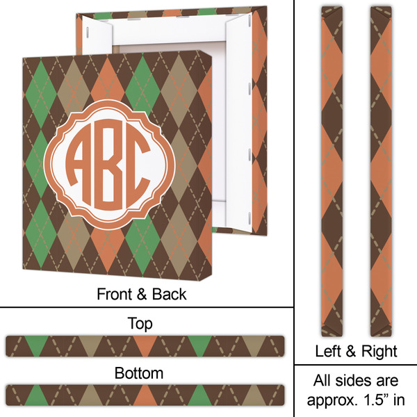 Brown Argyle 20x24 - Canvas Print - Approval