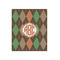 Brown Argyle Poster - Matte - 20x24 (Personalized)