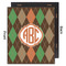 Brown Argyle 20x24 Wood Print - Front & Back View