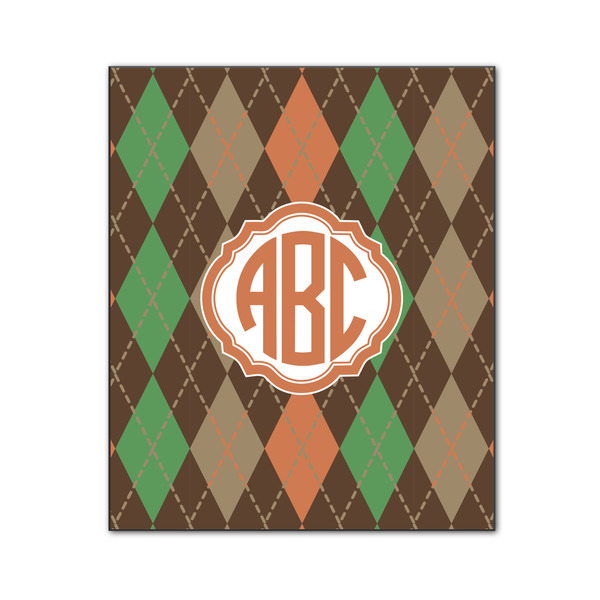 Brown Argyle 20x24 Wood Print - Front View