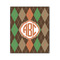 Brown Argyle Wood Print - 20x24 (Personalized)