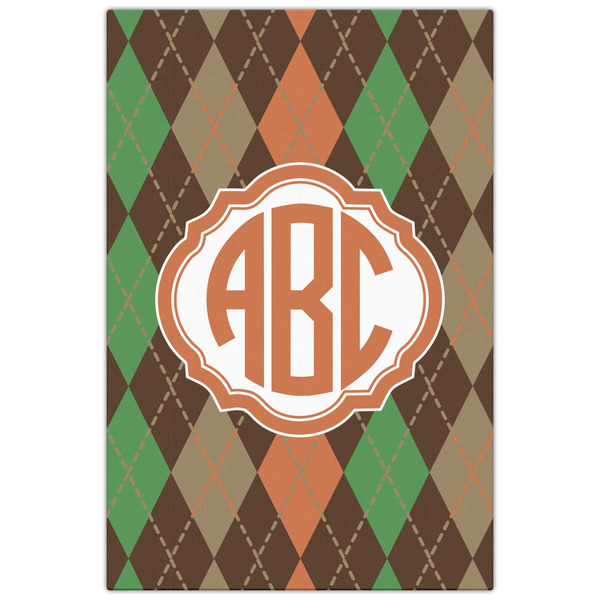 Brown Argyle 20x30 - Canvas Print - Front View