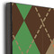 Brown Argyle 20x30 Wood Print - Closeup