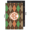 Brown Argyle 20x30 Wood Print - Front & Back View