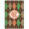 Brown Argyle Wood Print - 20x30 (Personalized)