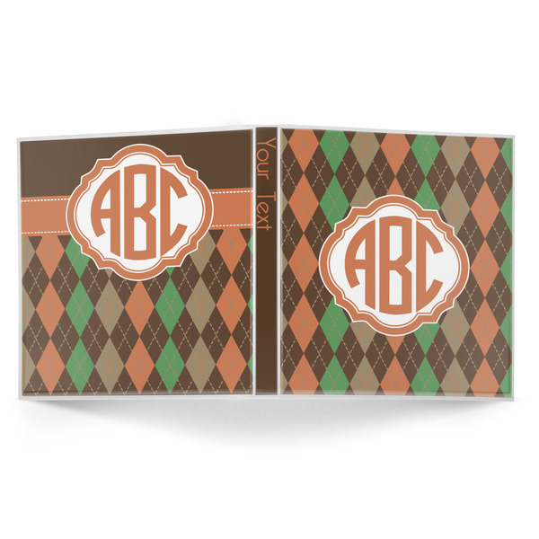 Brown Argyle 3-Ring Binder Approval- 1in