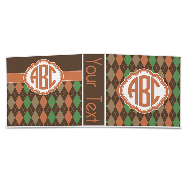 Brown Argyle 3-Ring Binder Approval- 3in