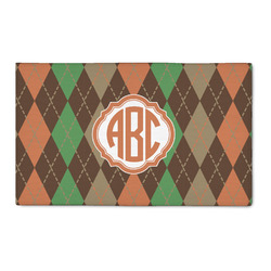 Brown Argyle 3' x 5' Patio Rug (Personalized)