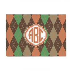 Brown Argyle 4' x 6' Patio Rug (Personalized)