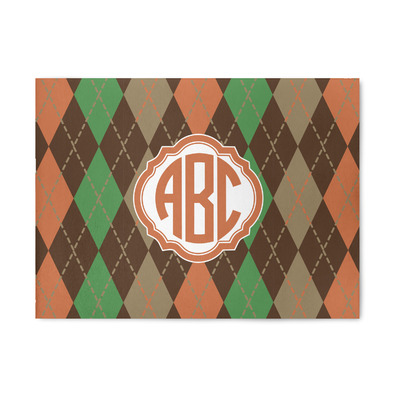 Custom Brown Argyle Area Rug (Personalized)