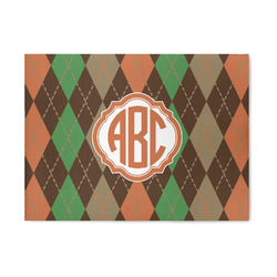 Brown Argyle 5' x 7' Patio Rug (Personalized)