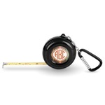 Brown Argyle Pocket Tape Measure - 6 Ft w/ Carabiner Clip (Personalized)