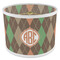 Brown Argyle 8" Drum Lampshade - ANGLE Poly-Film