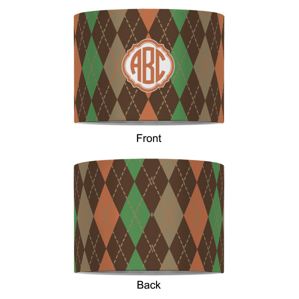 Brown Argyle 8" Drum Lampshade - APPROVAL (Fabric)