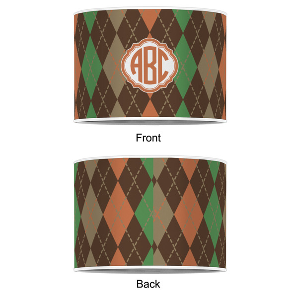 Brown Argyle 8" Drum Lampshade - APPROVAL (Poly Film)