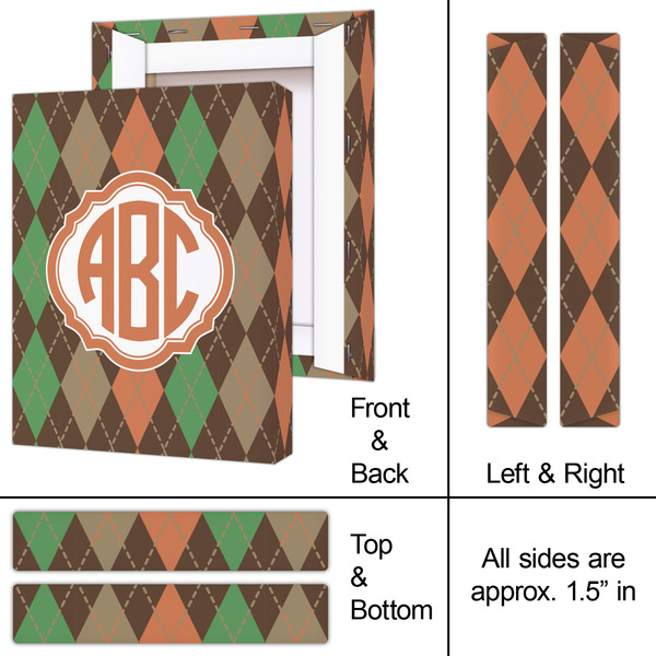 Brown Argyle 8x10 - Canvas Print - Approval