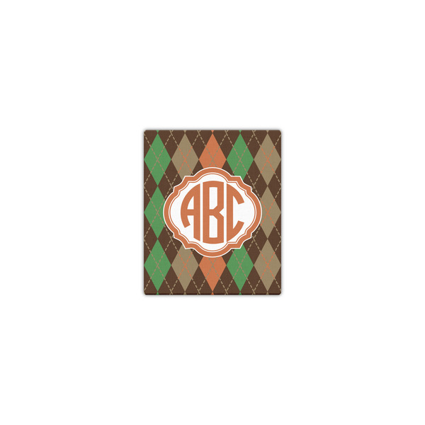 Custom Brown Argyle Canvas Print - 8x10 (Personalized)