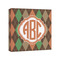 Brown Argyle 8x8 - Canvas Print - Angled View