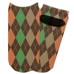 Brown Argyle Adult Ankle Socks