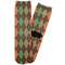 Brown Argyle Adult Crew Socks - Single Pair - Front and Back