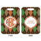 Brown Argyle Aluminum Luggage Tag (Front + Back)