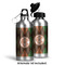 Brown Argyle Aluminum Water Bottle - Alternate lid options