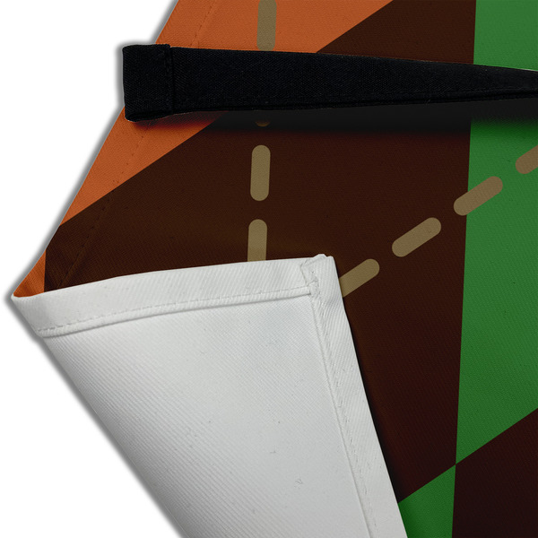 Brown Argyle Apron - (Detail)