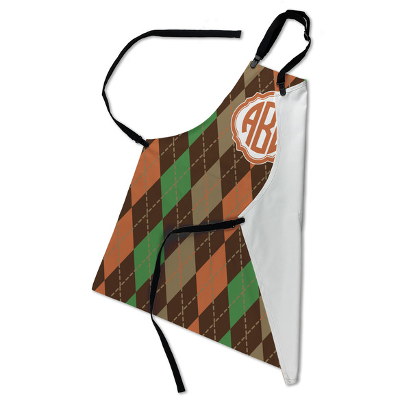 Brown Argyle Apron - Folded