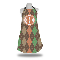 Brown Argyle Apron w/ Monogram