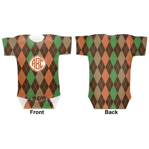 Brown Argyle Baby Bodysuit Approval