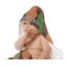 Brown Argyle Baby Hooded Towel on Child