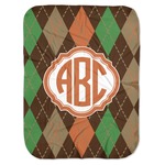 Brown Argyle Baby Swaddling Blanket (Personalized)