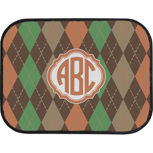 Brown Argyle Back Seat Car Mat
