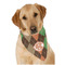 Brown Argyle Dog Bandana Scarf w/ Monogram