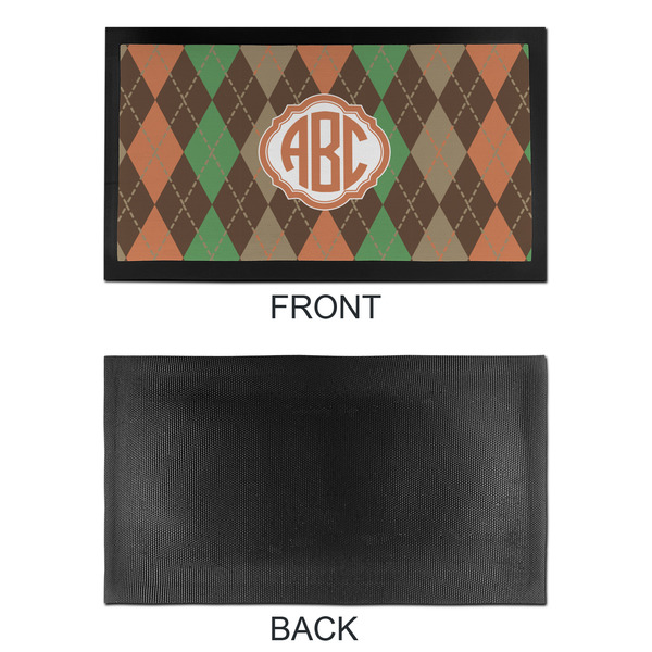 Brown Argyle Bar Mat - Small - APPROVAL