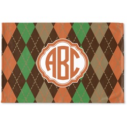 Brown Argyle Woven Mat (Personalized)